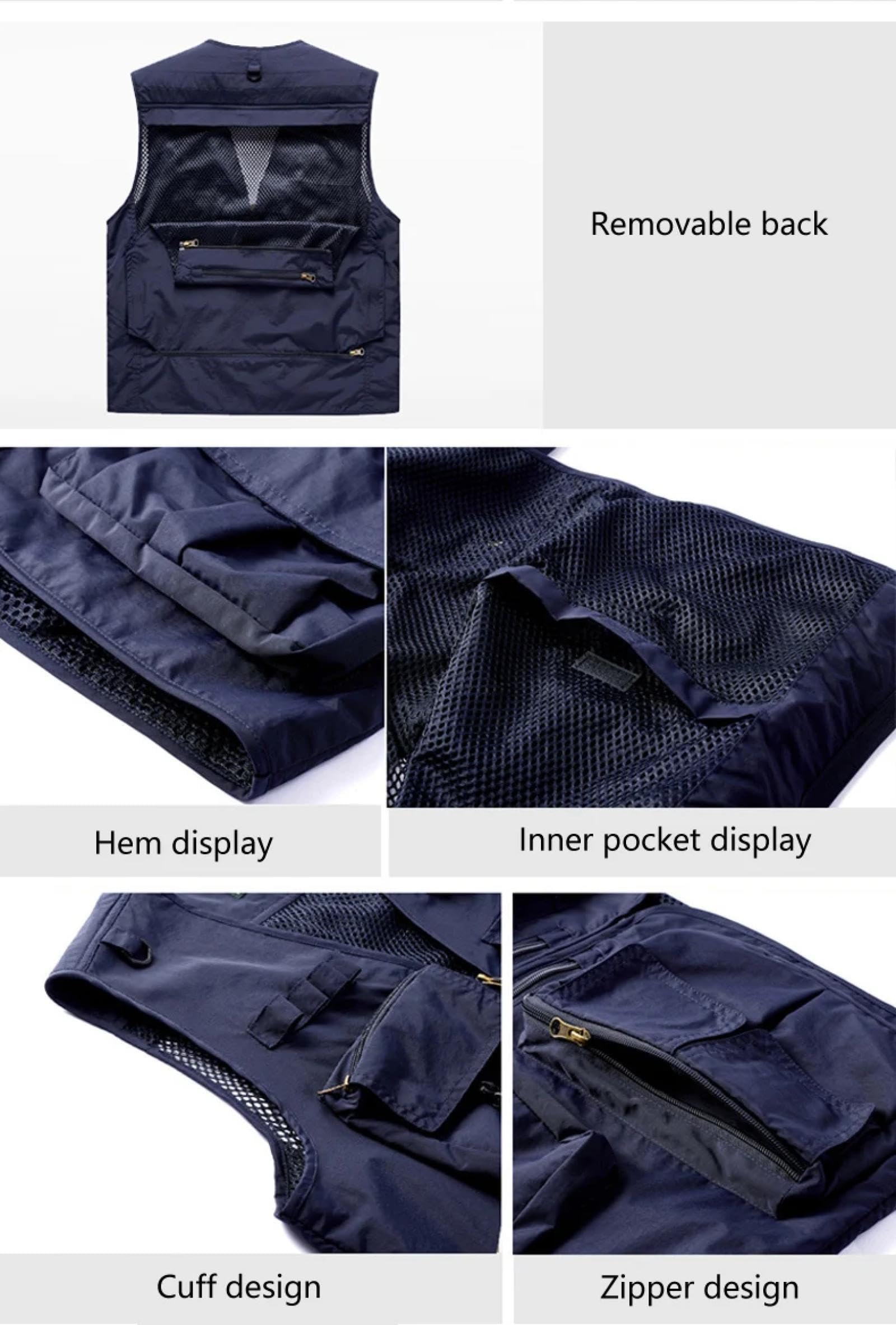 Weste Vest Outdoor-Freizeit Weste Herren Atmungsaktiv Outdoor-Sport Mantel Freizeit Weste Herren