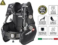 Vista 2 de Cressi Chaqueta de buceo BCD diseñada para uso intensivo - Alta capacidad de elevación, nailon 500D, bolsillos grandes - Sólido: Diseñado en Italia