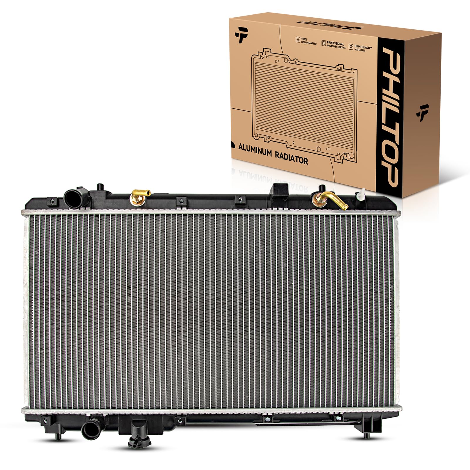 PHILTOP Automotive Replacement Engine Radiator for 1997-2001 CR-V Transmission Oil Cooler Included