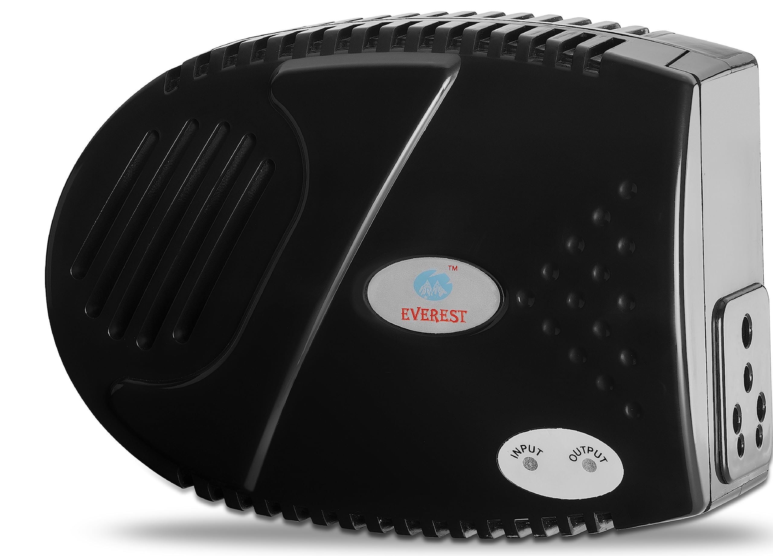 Everest ERS 100-N ABS Body Voltage Stabilizer Used for Double Door Refrigerator Upto 600 Litre/Deep Freezer (Black Colour) | (Capacity : 2 A) | (5 Years Warranty)