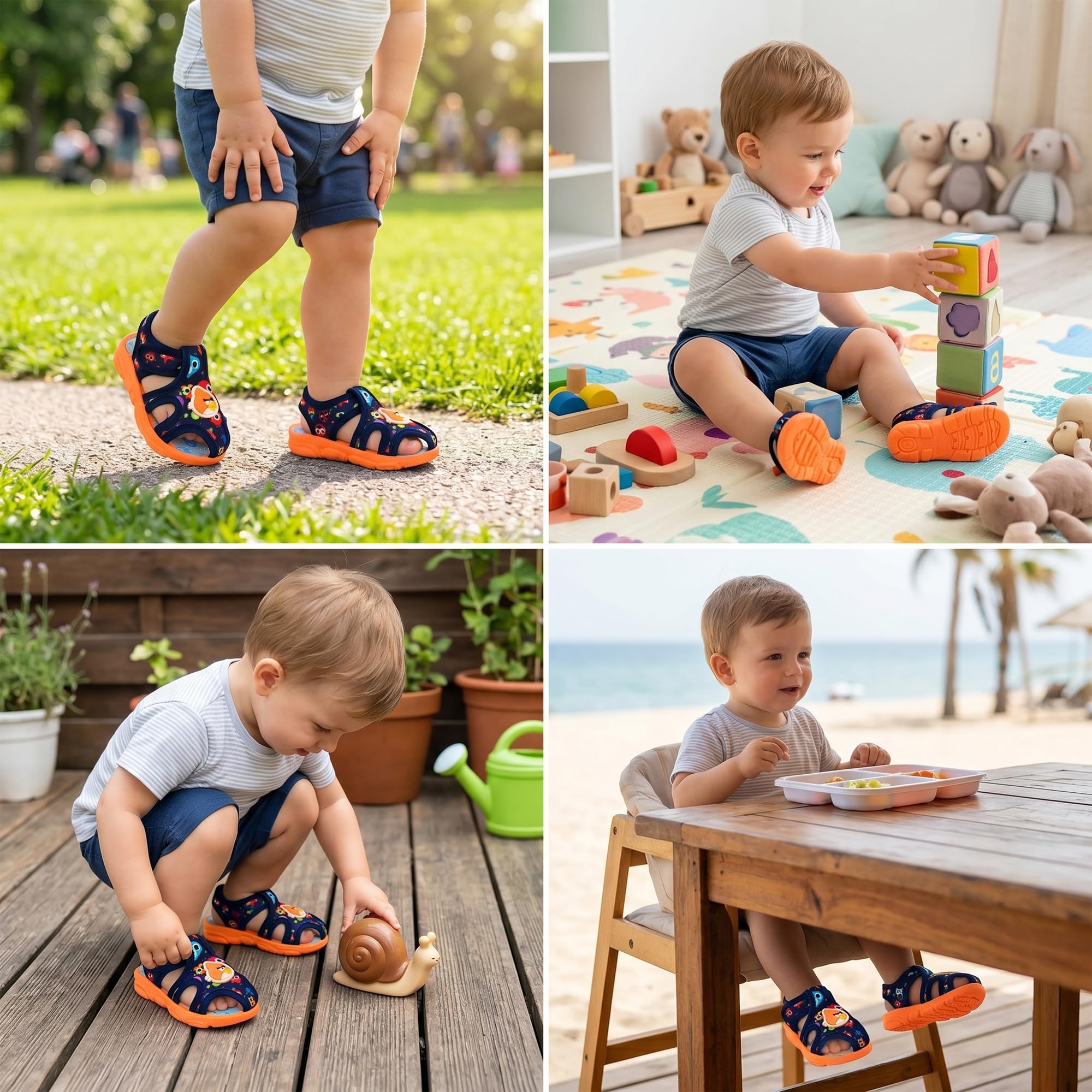 Coolz Kids Chu-Chu Sound Musical Sandals Coco-1 for Baby Boys and Girls Age 1-2 Years (Blue, 12 Months) 4