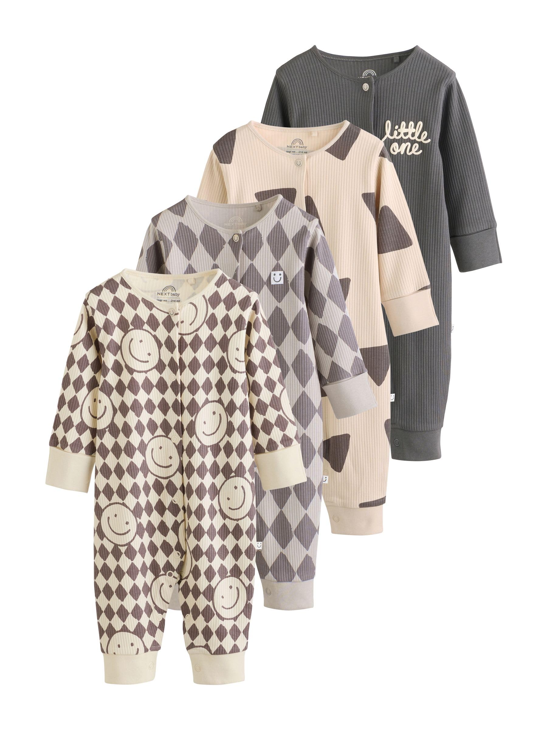 NEXT Bebés niño Pack de 4 Pijamas Tipo Pelele de bebé