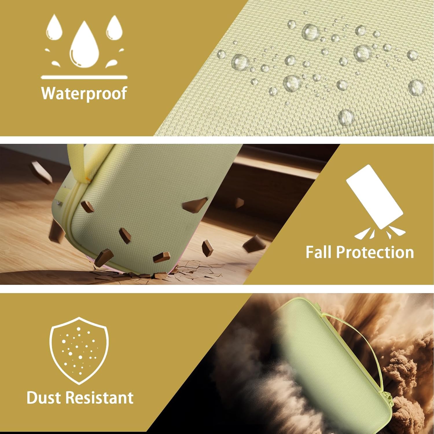 co2CREA Hard and Silicone Case Replacement for Bose New SoundLink Flex 2nd Gen Bluetooth Portable Speaker, with Carabiner and Shoulder Strap (Citrus Yellow Case) - Image 6