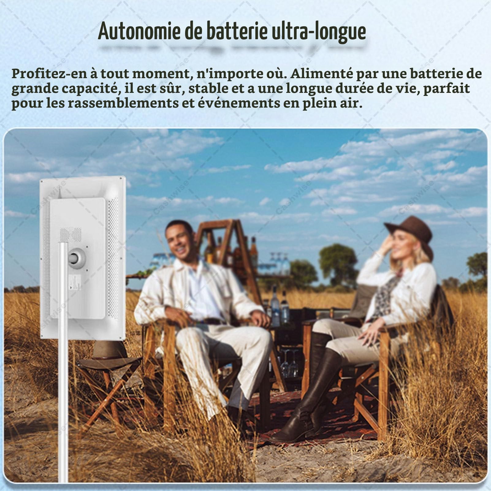 Téléviseur Portable 24 Pouces sur roulettes 1080p, écran Tactile Rotatif, Tablette avec Base, système d'exploitation Android 12, Batterie 10 000 mAh (6 h), autonomie en Veille 6+64G