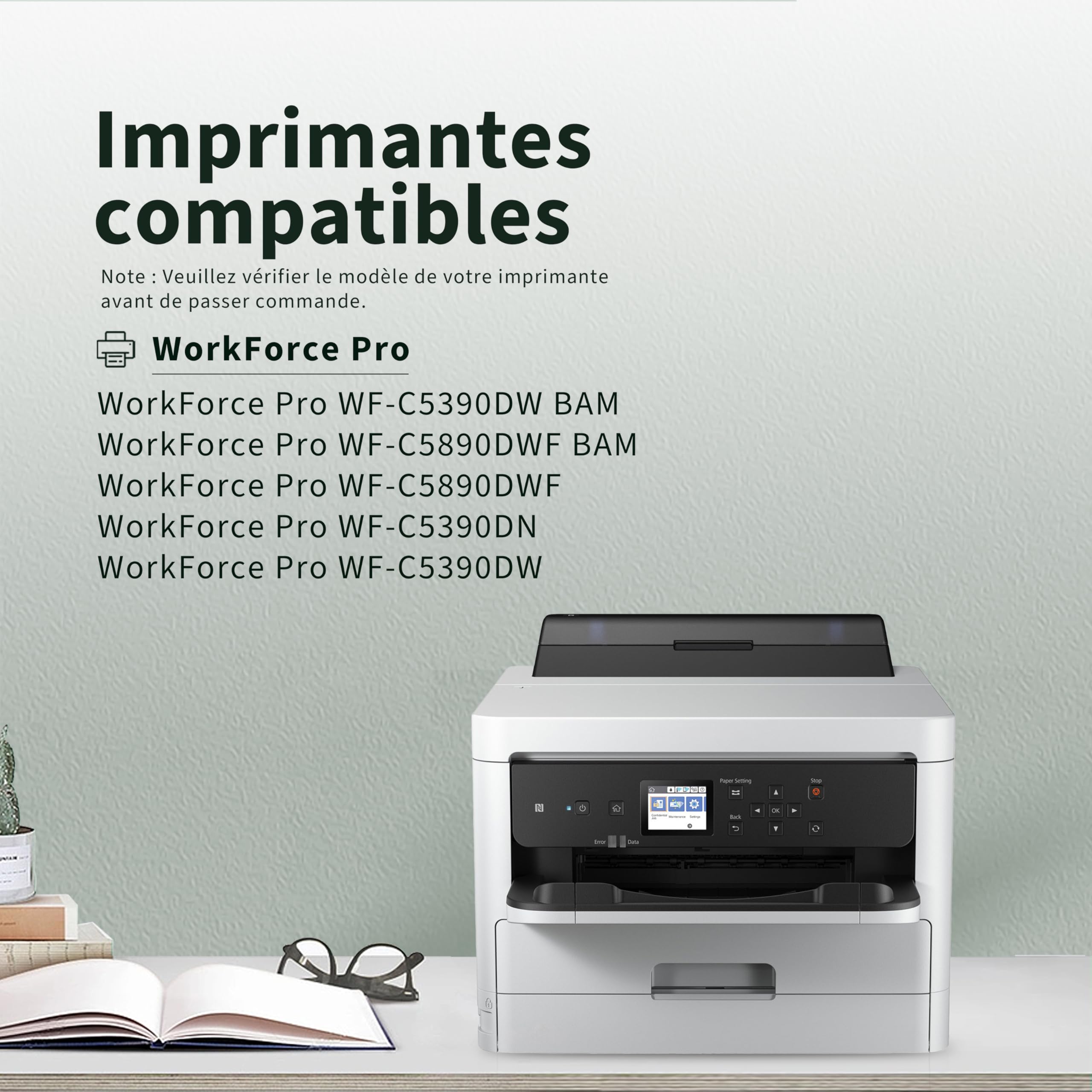 T11D1-T11D4 Cartouche d'encre pour Epson T11D T11D1 T11D2 T11D3 T11D4 pour Epson Workforce Pro WF-C5390DW WF-C5890DWF WF-C5390DN WF-C5390DW BAM WF-C5390DW BAM (4 Pack)