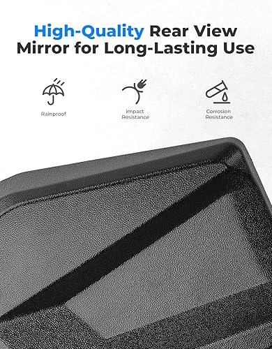 Miniatura 5 de KEMIMOTO Rear view Mirror Compatible with CFMOTO UFORCE 1000/1000 XL/600 & Polaris Ranger 1000 XP 900 500 570 / Crew, Features Stable Top Mounting