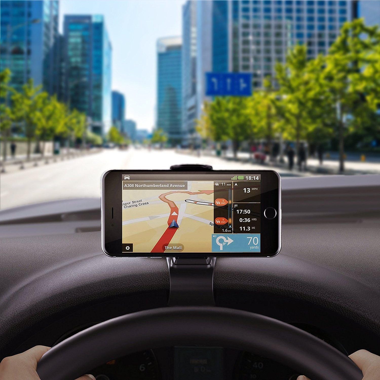 MacNgrid Universal Dashboard Front View Clip Holder for All Smartphones