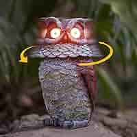 オーナメント・オブジェ yukollection Amazon.com : Garden Owl Statue - Resin Owl Figurines with