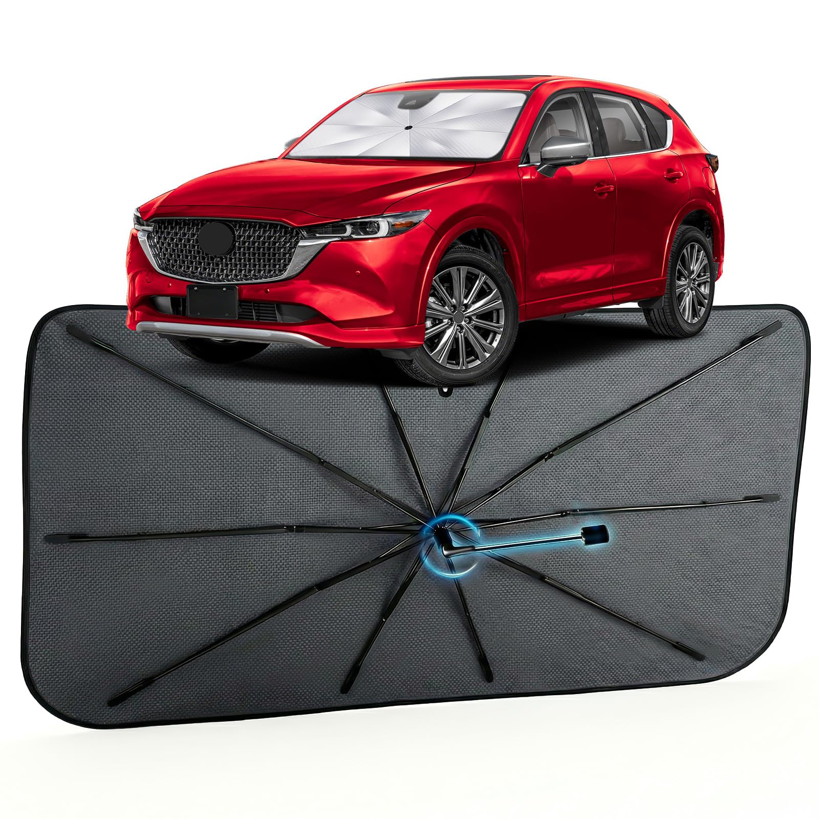 Car Windshield Sun Shade Umbrella for Mazda CX-5 2017-2026,1:1 Fit Sunshade