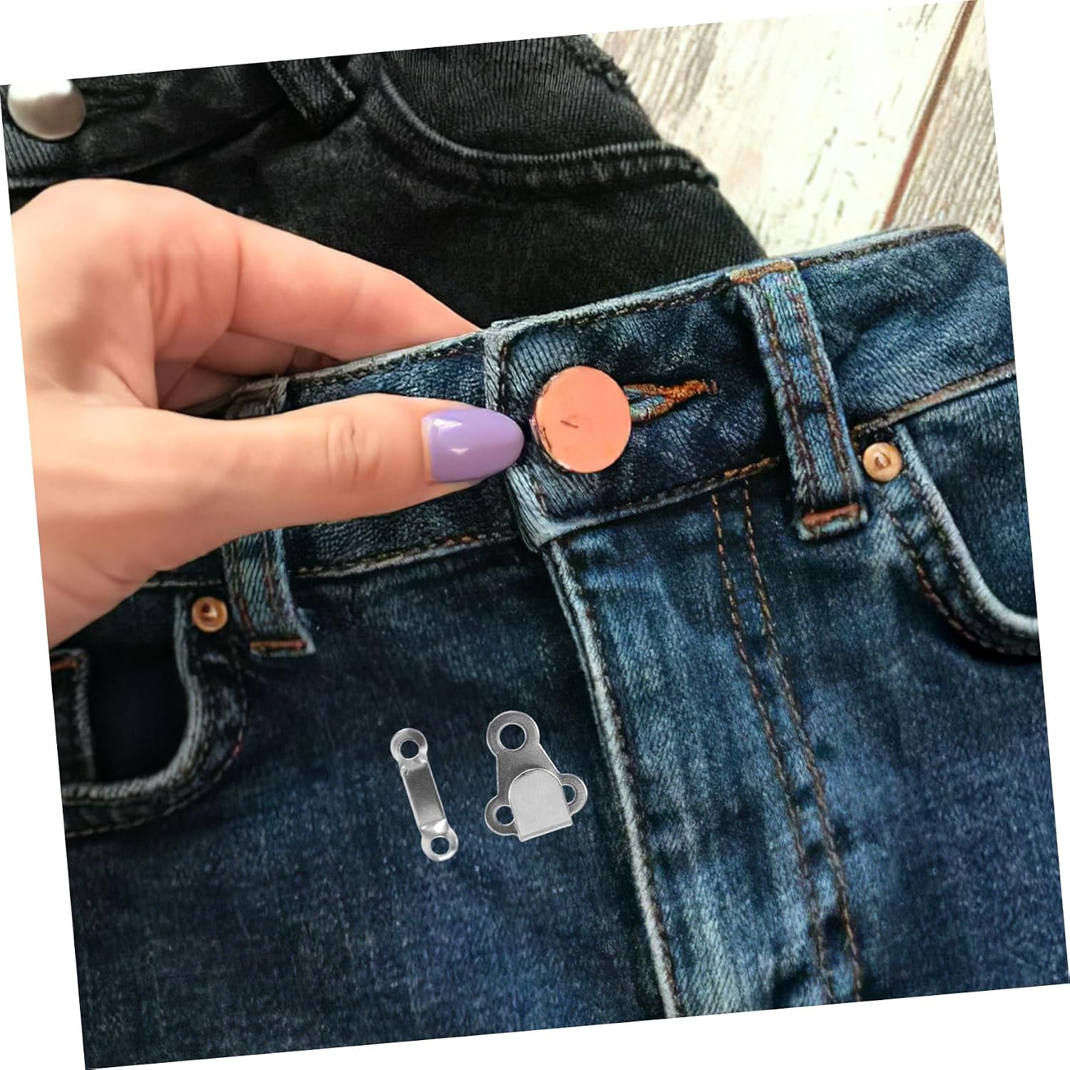40sets Metal Pant Hooks and Eye Closure Sewing Clips for Crafting and Lightweight Design for Jeans Coats and Underwear