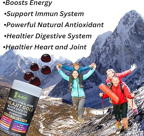 Miniatura 5 de Gomitas orgánicas puras de oro shilajit del Himalaya para hombres y mujeres, aceite de semilla negra, ashwagandha, ginseng, cúrcuma, gokshura, león