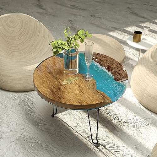 Miniatura 7 de Molde epoxi redondo grande, moldes de bandeja de silicona para resina epoxi, molde epoxi redondo para mesa de café, reloj y mesa, molde redondo