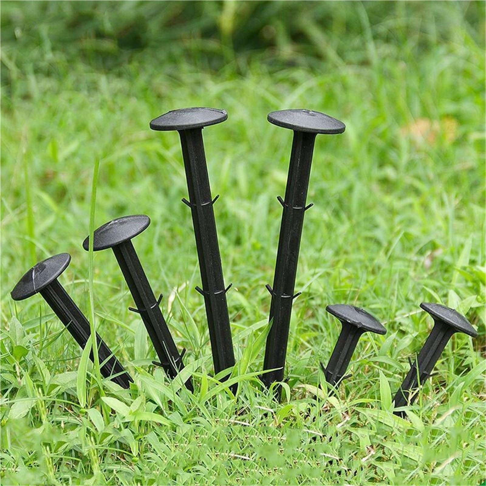150 pezzi di chiodi da giardino, pellicola for fissi, in polipropilene, for pacciamatura esterna, ombreggiatura, for serra riutilizzabile, picchetti in plastica anti-erbacce Per Fissaggio(20cm)