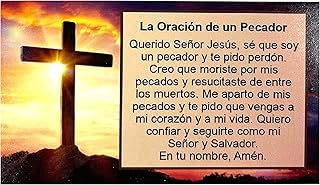 Spanish Version, A Sinner's Prayer Pocket Cards, Spanish Scripture Cards, Prayer Cards, Salvation Scriptures, Gospel Tracts, Christian Evangelism. 3.5x2”, 50 Cards