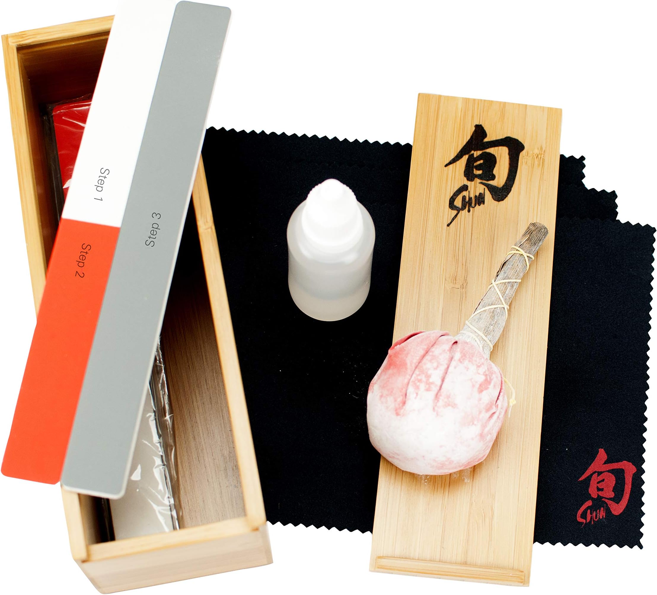 Shun Knife Care Kit, Polishing and Cleaning Kit for Knives, Restore Tarnish, Discoloration and Surface Rust, Knife Maintenance Set for Professional and Home Chefs