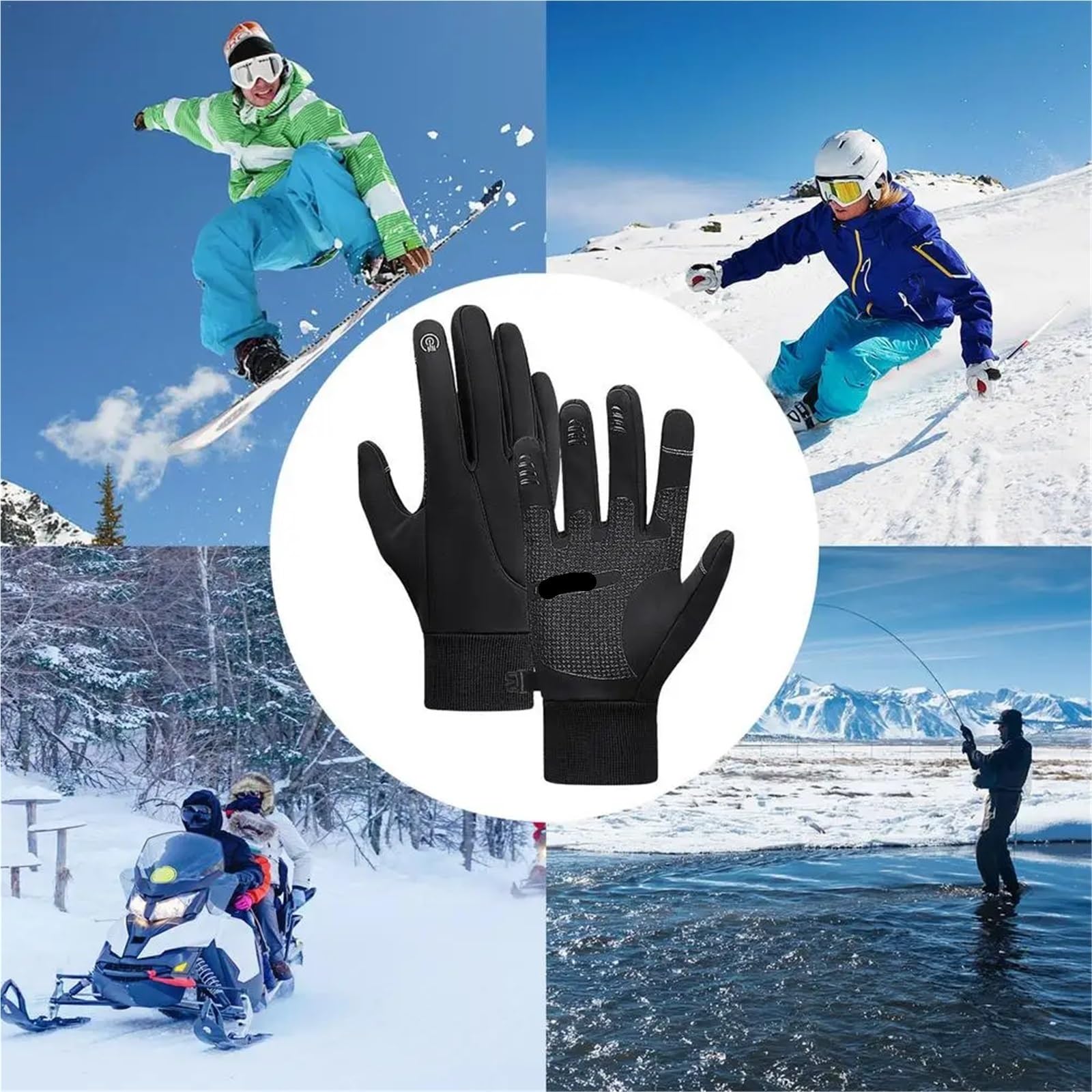 Gants d'escalade Gants de Cyclisme for Moto, vélo, antidérapants, Coupe-Vent, imperméables, Isolation Thermique, Gants d'escalade pour Escalade(Gray,XL)