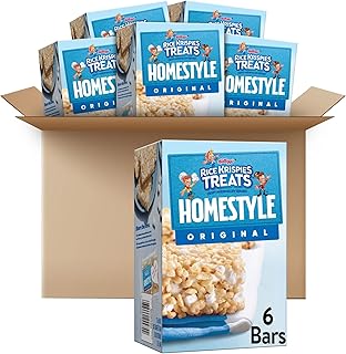 Rice Krispies Treats Homestyle Marshmallow Snack Bars, Kids Snacks, School Lunch, Original (6 Boxes, 36 Bars)