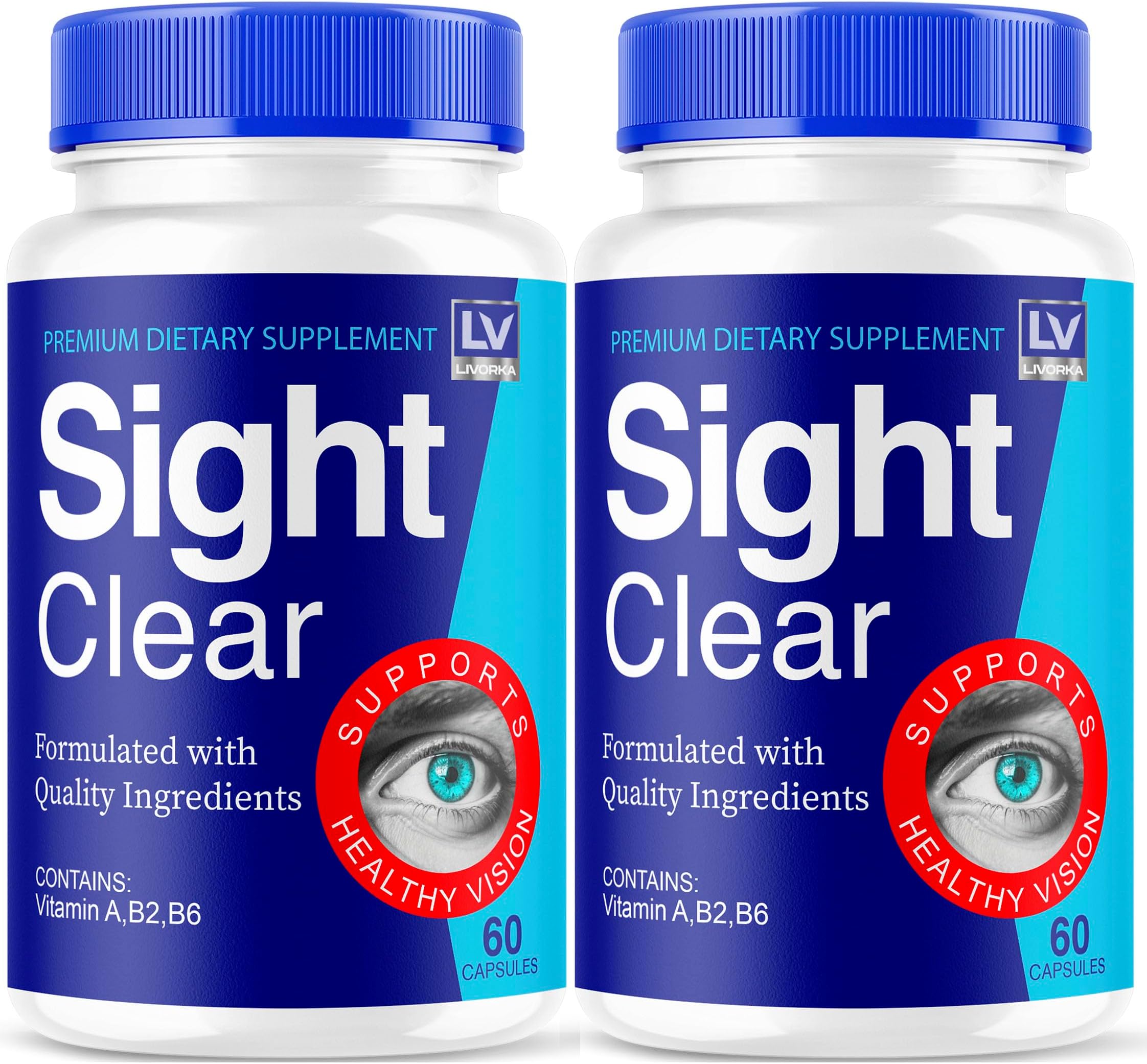 (2 Pack) Sight Clear Capsules, Sight Clear 20/20 Vision Vitamins, SightClear Eye Pills Supplement Support, SightClear for Healthy Vision Support, SightClear 20/20 Vision Vitamins Reviews for 2 Month