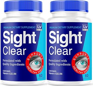 (2 Pack) Sight Clear Capsules, Sight Clear 20/20 Vision Vitamins, SightClear Eye Pills Supplement Support, SightClear For Healthy Vision Support, SightClear 20/20 Vision Vitamins Reviews For 2 Month