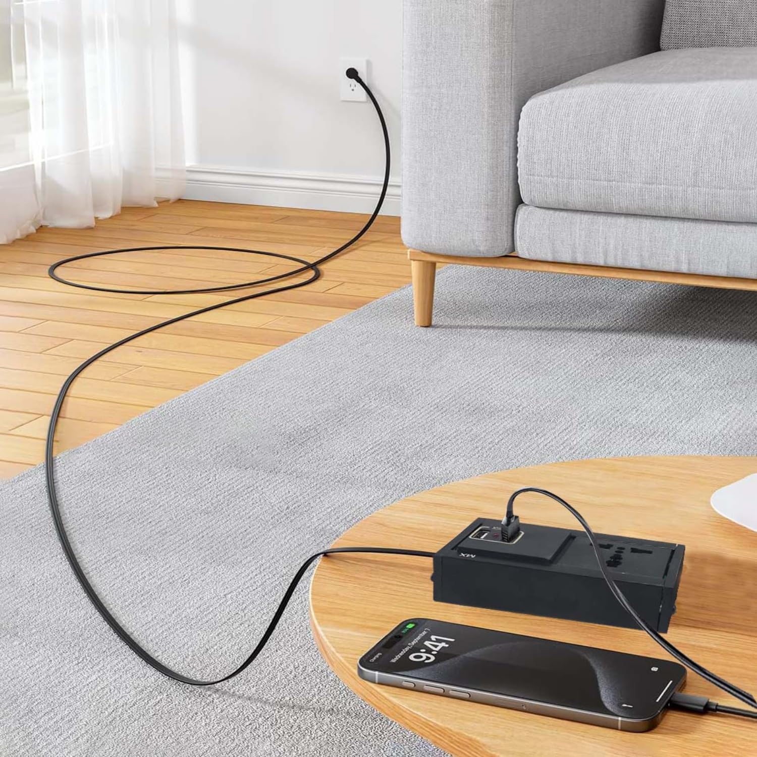MX Single Socket Extension Board with 2 USB Ports (5V/2.4A) β 3 Pin 6A to 13A Compatible Power Extension Cord, 1.5 Meter Heavy Duty Cable with Indicator & Flame Retardant Body for Home & Office 3