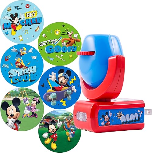 Disney Mickey Mouse Clubhouse luces LED proyectables nocturna con enchufes 11743 proyector de imagen en pared o techo