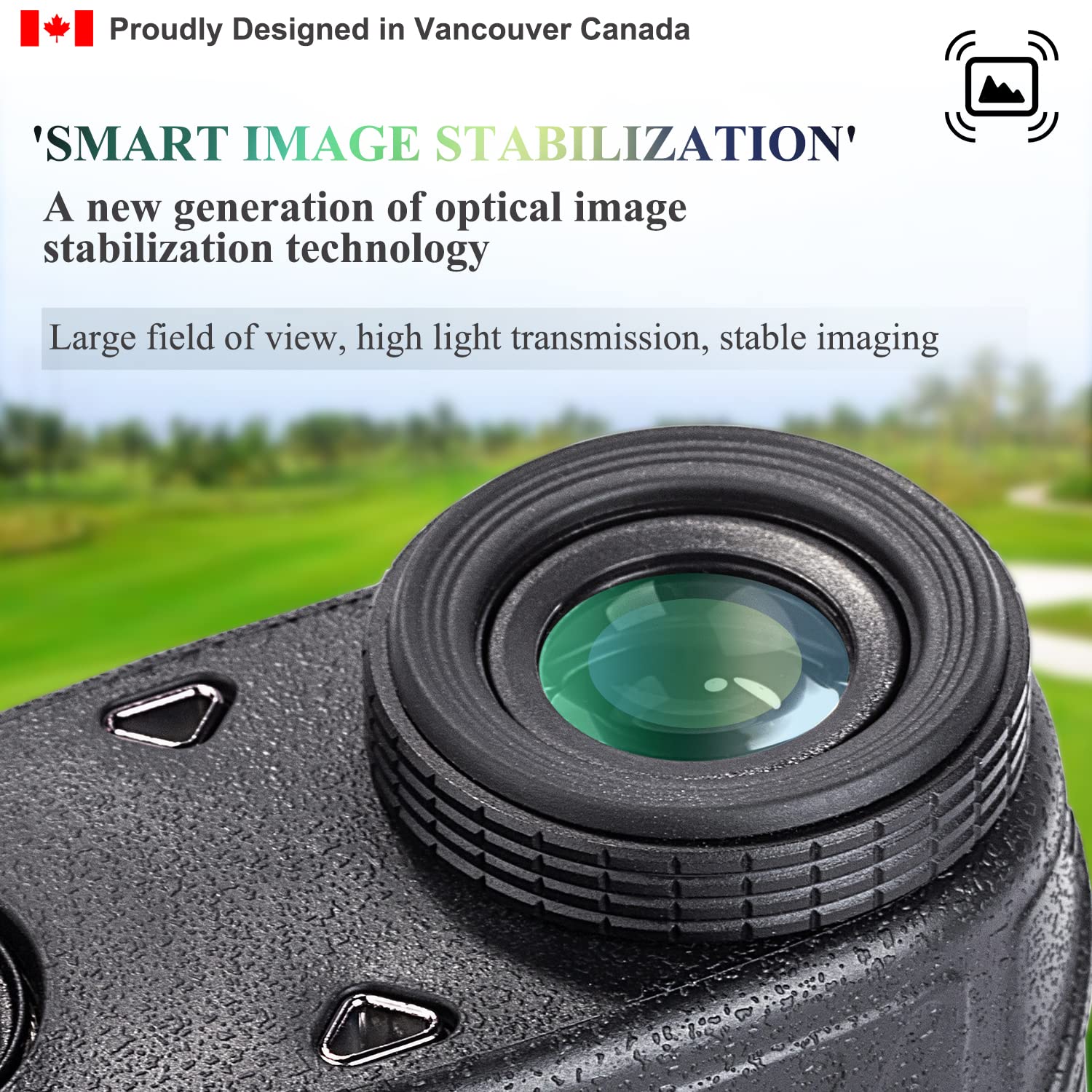 Fetch Falcon OLED - Telémetro de golf (alta precisión, modo de pendiente con escaneo), bandera de poste de bloqueo de vibración (hasta OLED 2500 yardas de alcance láser de golf, potente imán negro)