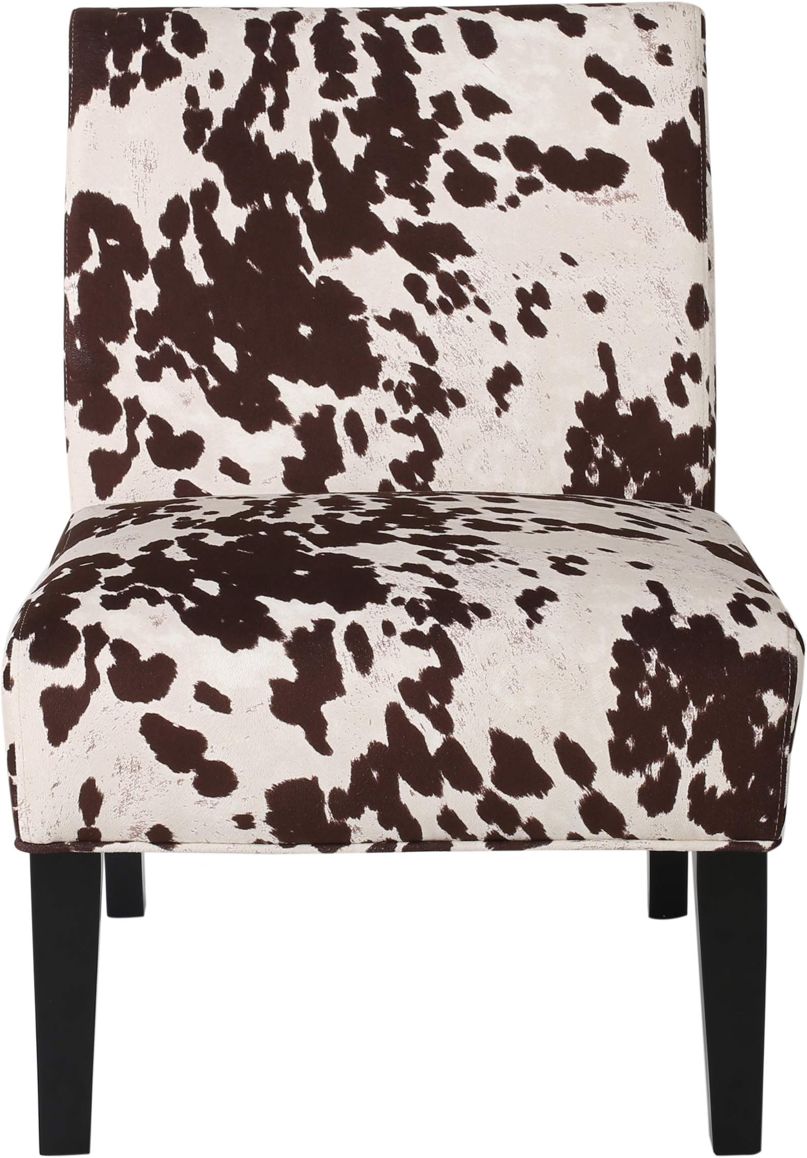 Christopher Knight Home Kassi Fabric Dining Chair, Milk Cow 29.5D x 22.75W x 32.5H in