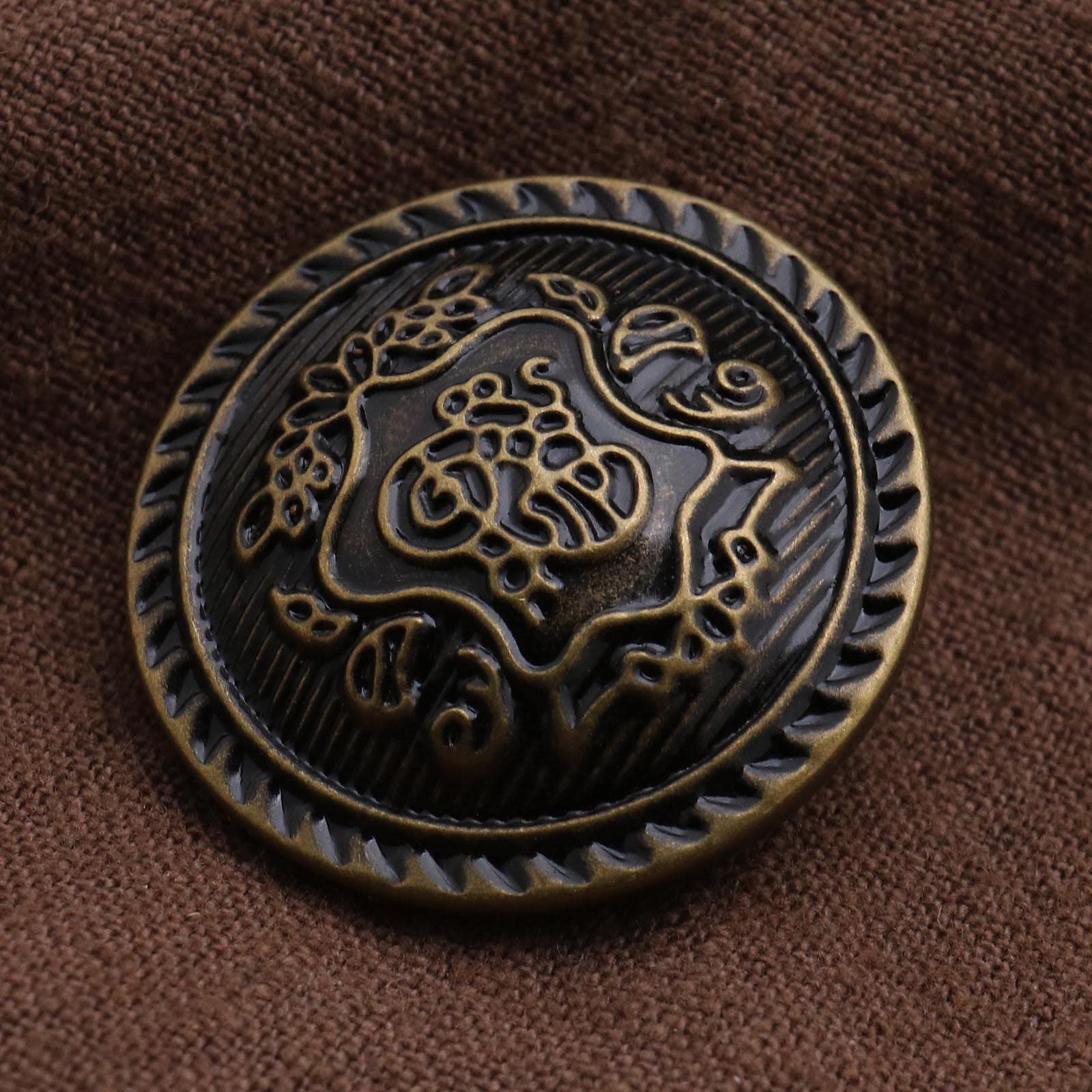 ECsing 12 Stück Vintage Knöpfe – Antik Bronze, 25 Mm Durchmesser | Für Blazer, Jacken, DIY & Handarbeit