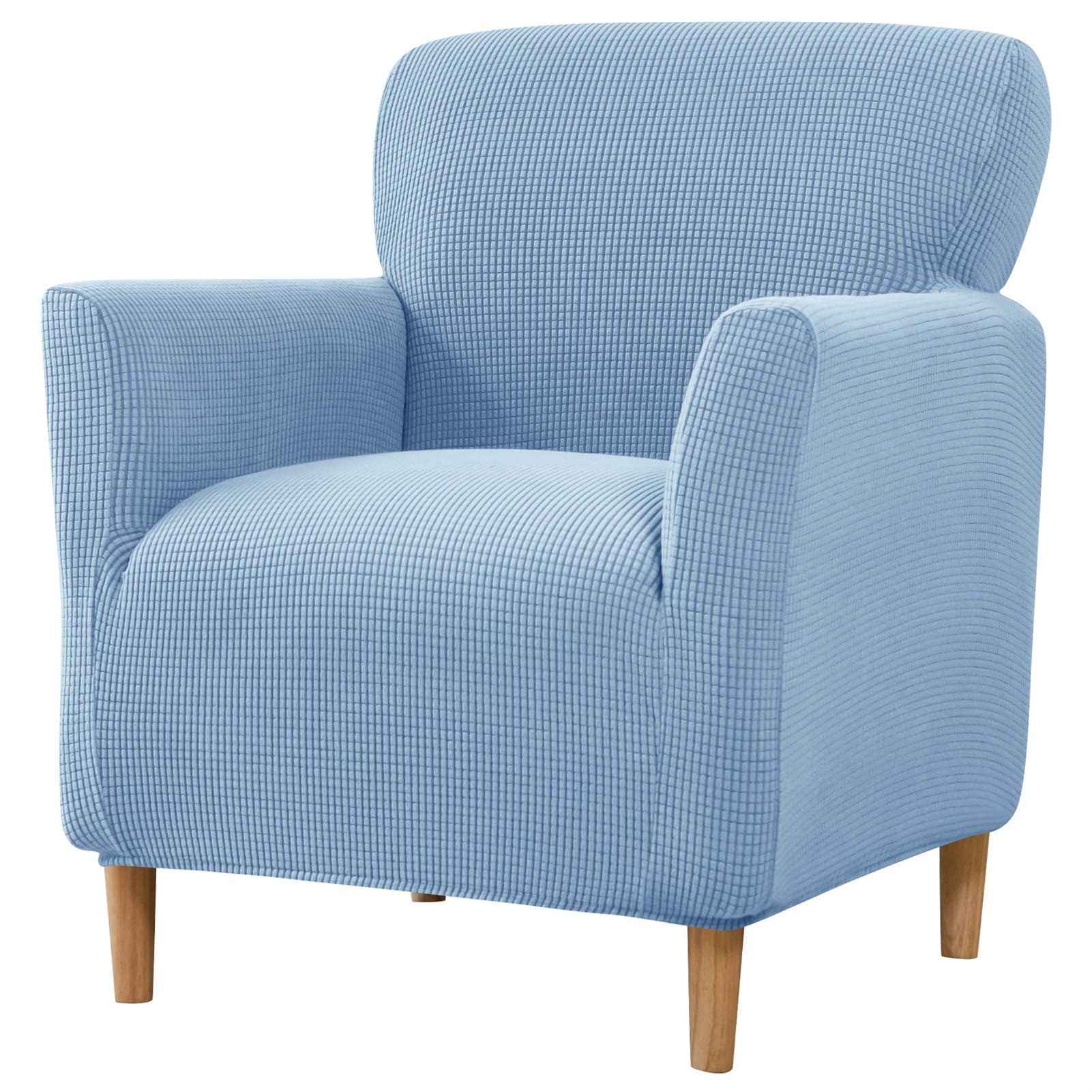 Fundas para Sillón de Banquete Elásticas de Licra para Silla de Bañera Extraíbles 1 Pieza Antideslizantes para Sofá Protector de Muebles para Sala de Estar Y Hogar (Azul Cielo 2 Piezas)