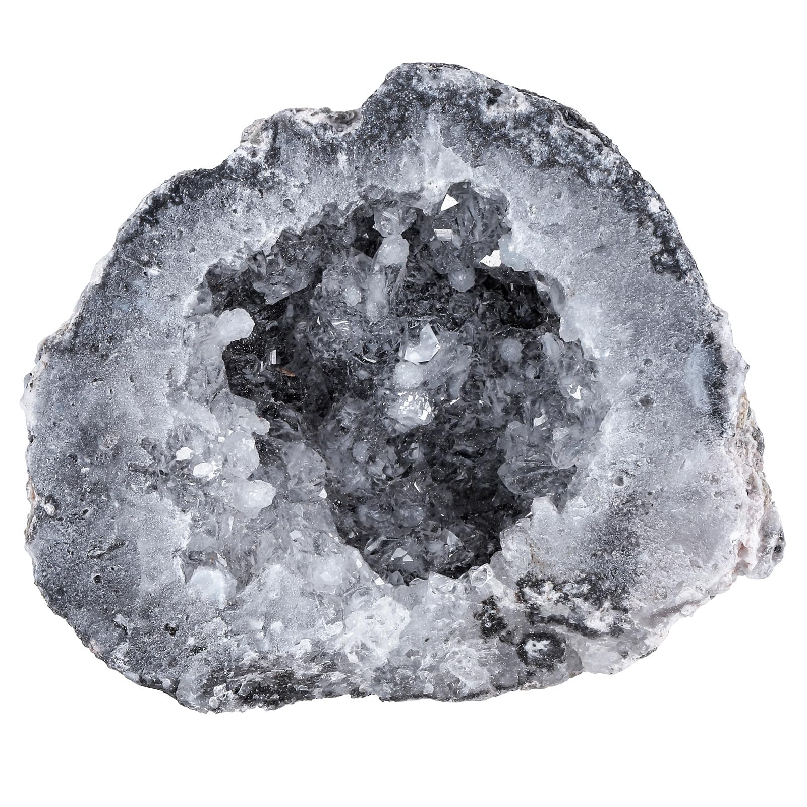 Nupuyai Natural Agate Geode Crystal Cluster Stone