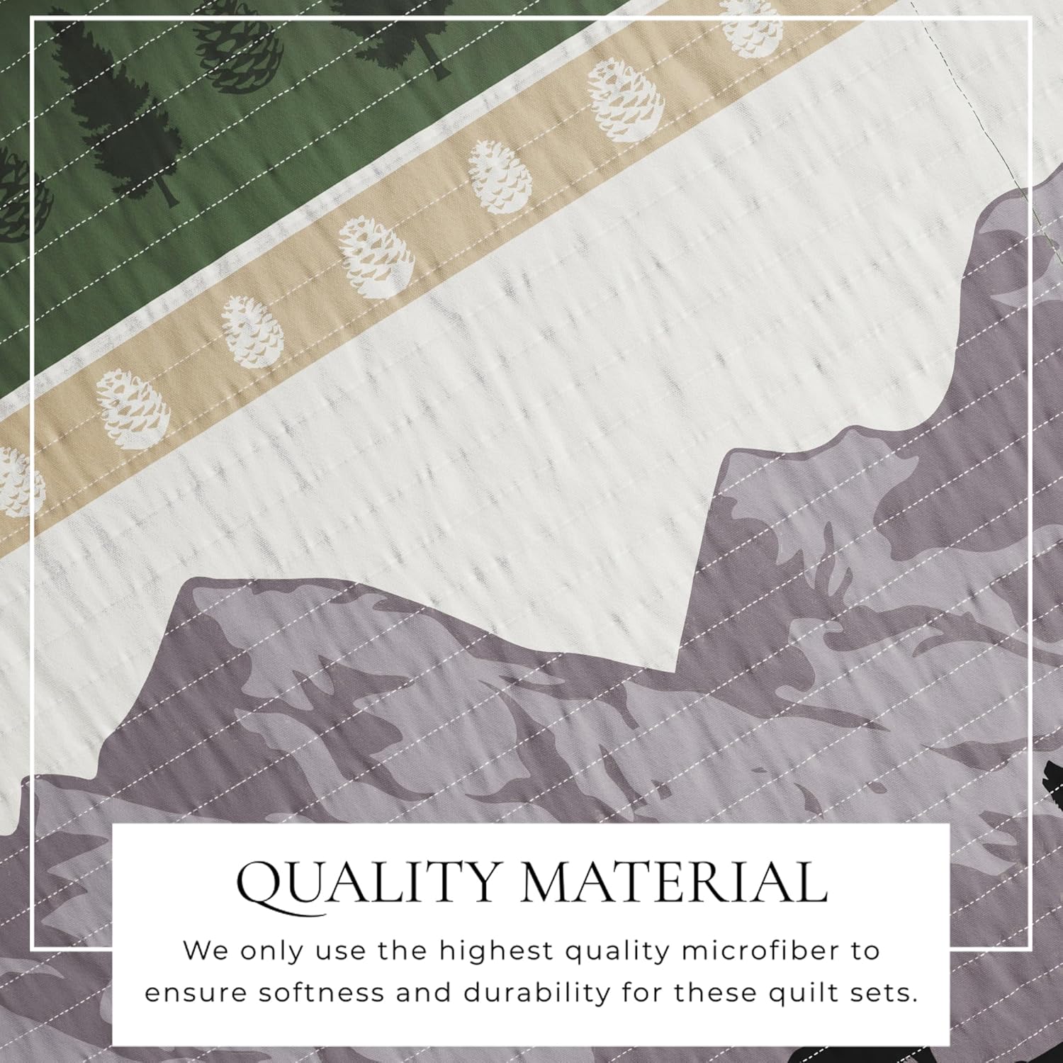 Great Bay Home 3-Piece Reversible Rustic Lodge Bedspread Quilt with 2 Shams. All-Season Quilt Set. (King, Salt Creek) - Image 2