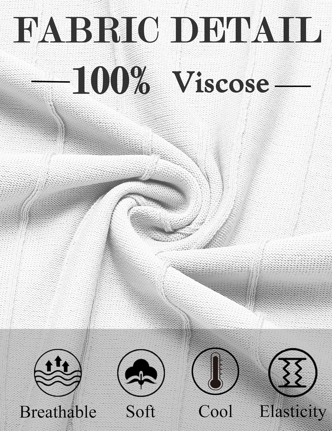 COOFANDY Men's T- Shirts Short Sleeve Knit Sweater Shirt Casual Crewneck Ribbed Pullover Tees - Image 4