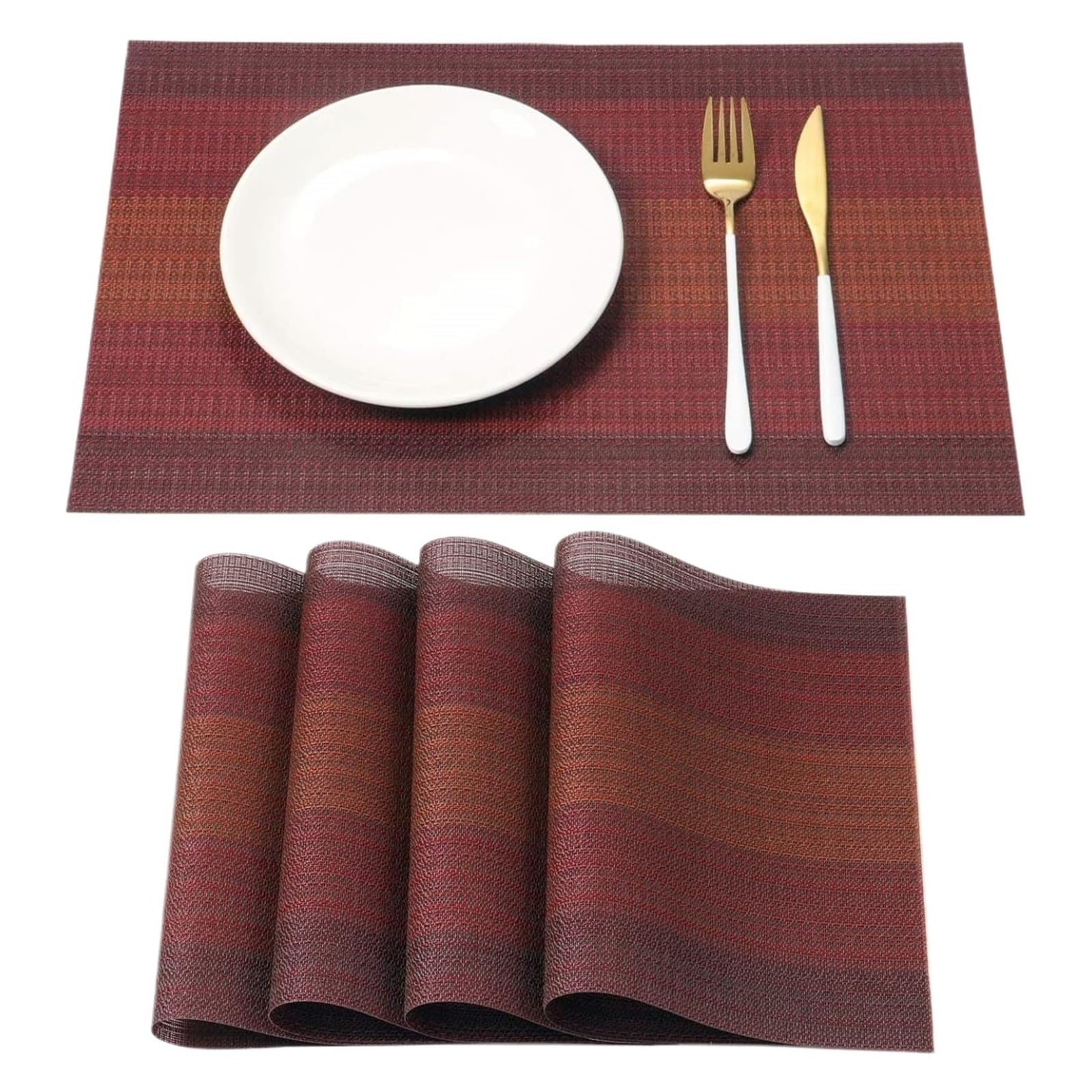 Table Mats 6pcs Placemats Heat Insulation Dining Table Mat
