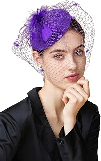 Fascinator Hat Veil Feather Fascinators Hair Clip Tea Party Pillbox Derby Hat Fascinator Bridal Wedding