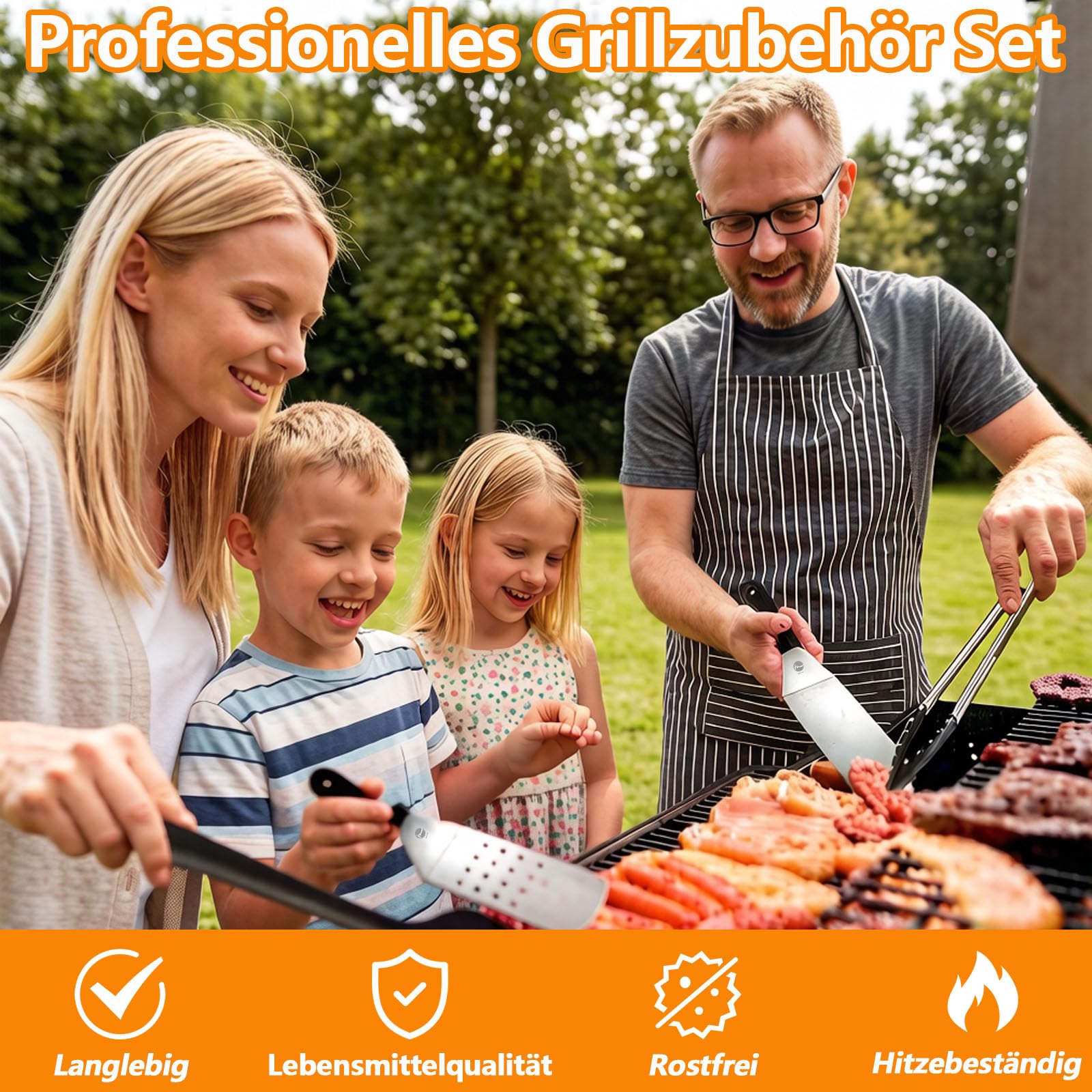 16 Piezas Conjunto de Espátula para Barbacoa, Juego de Barbacoa de Espatula Plancha de Acero Inoxidable, Herramientas de Espátula para Grill, con Cepillo, Botella y Bolsa de Almacenamiento