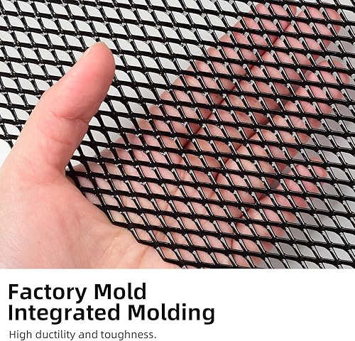 Miniatura 102 de AggAuto Malla universal para parrilla de automóvil de 40 x 13 pulgadas, de acero inoxidable revestido de cloruro de polivinilo, rejilla