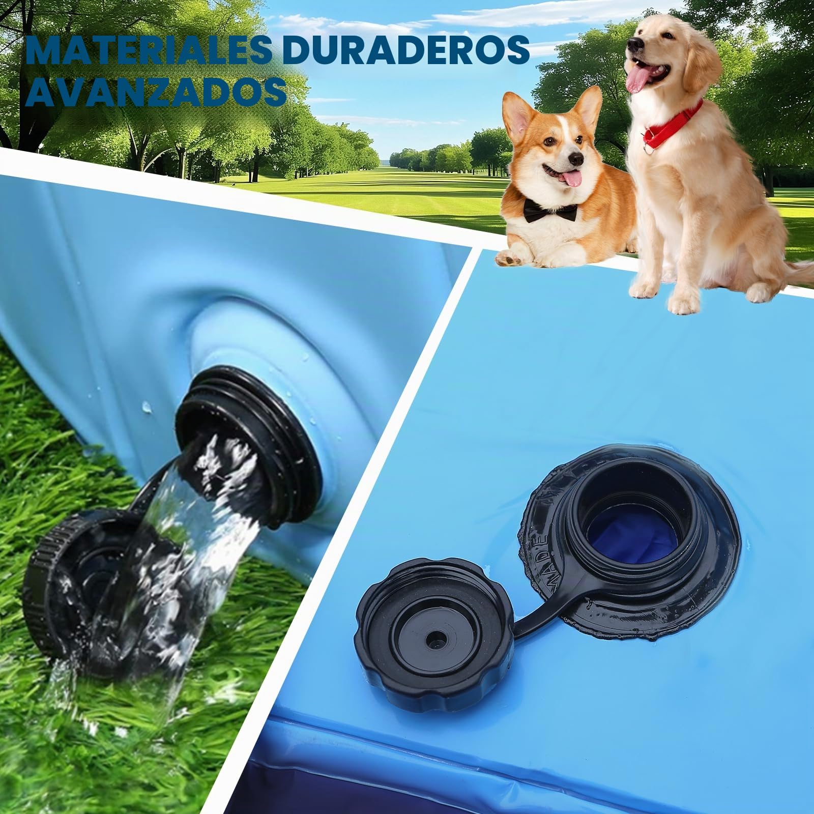 Piscina para Perros,120X30CM Piscina para Mascotas Perros,Bañera para Perros,Bañera Portátil para Mascotas,Piscina Plegable para Perros,para Mascotas, niños, Piscina, Antideslizante, portátil