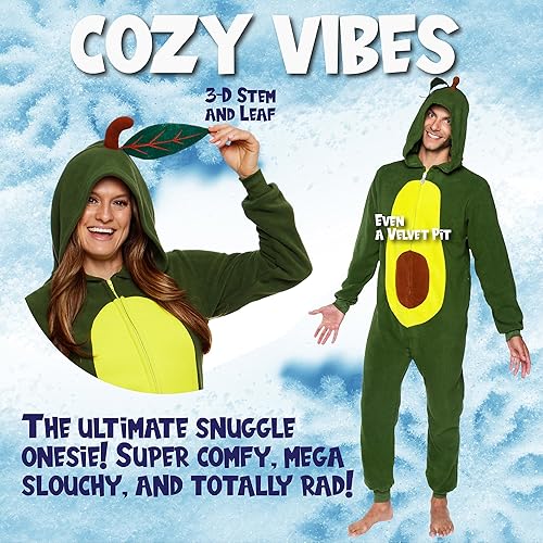 Miniatura 3 de Slim Pineapple and Avocado Adult Onesie - Food Halloween Costume - One Piece Cosplay Suit for Adults, Women and Men FUNZIEZ!