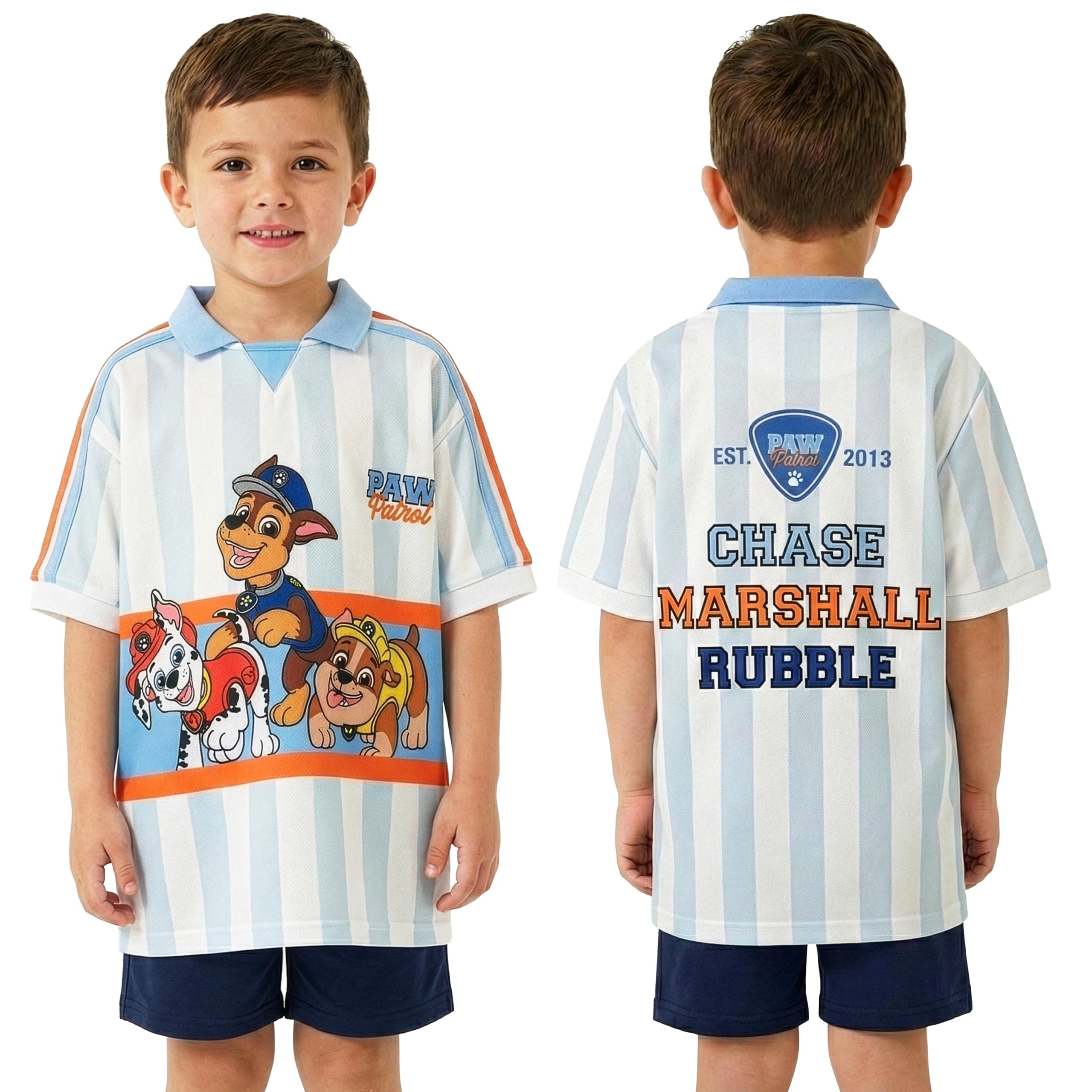 Paw Patrol Camiseta Niño, Camiseta Futbol con Chase, Marshall Y Rubble, Camiseta Niño De La Patrulla Canina, Ropa De Niños De Verano