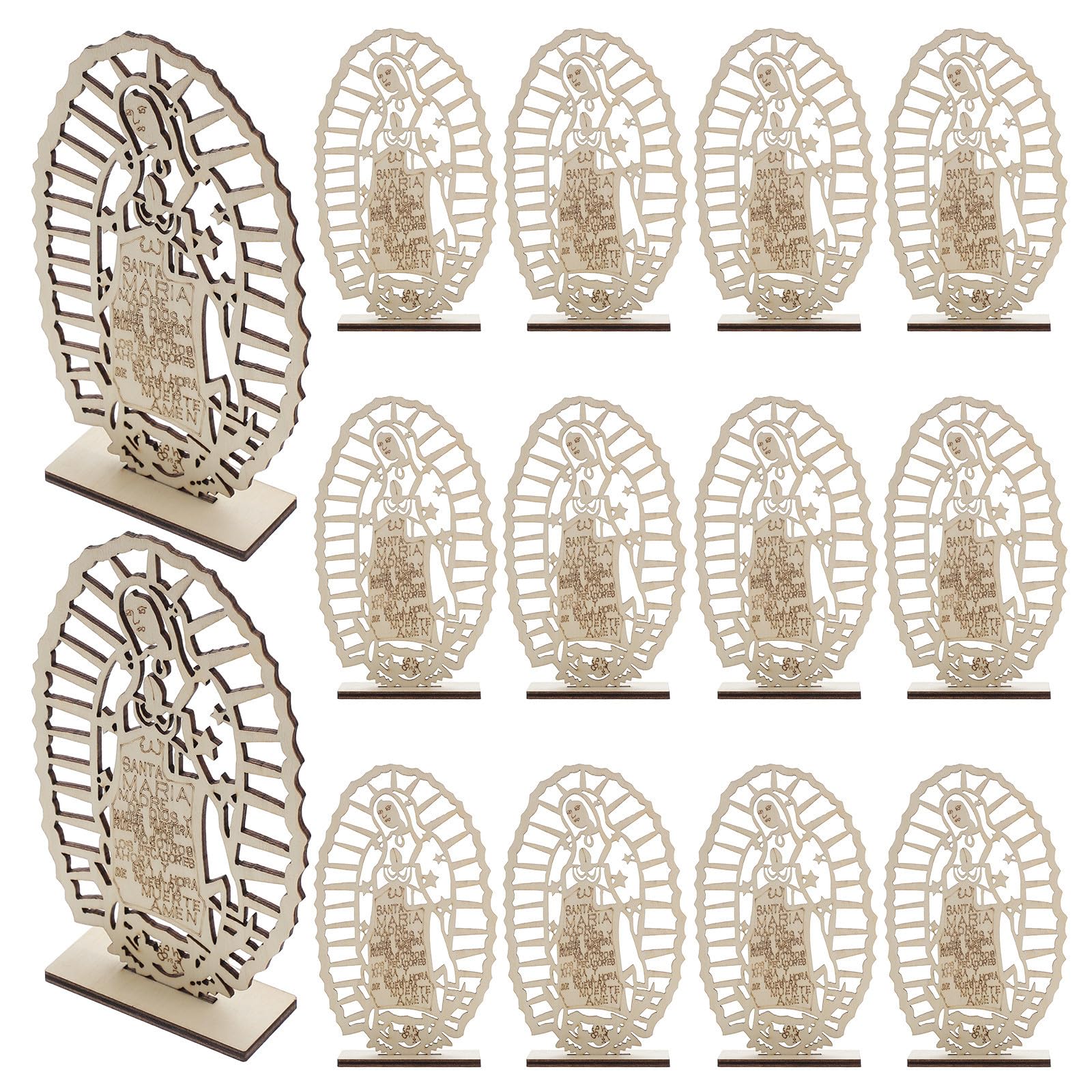 iplusmile 16 Piezas Centro de Mesa de Madera para Cruces Religiosas