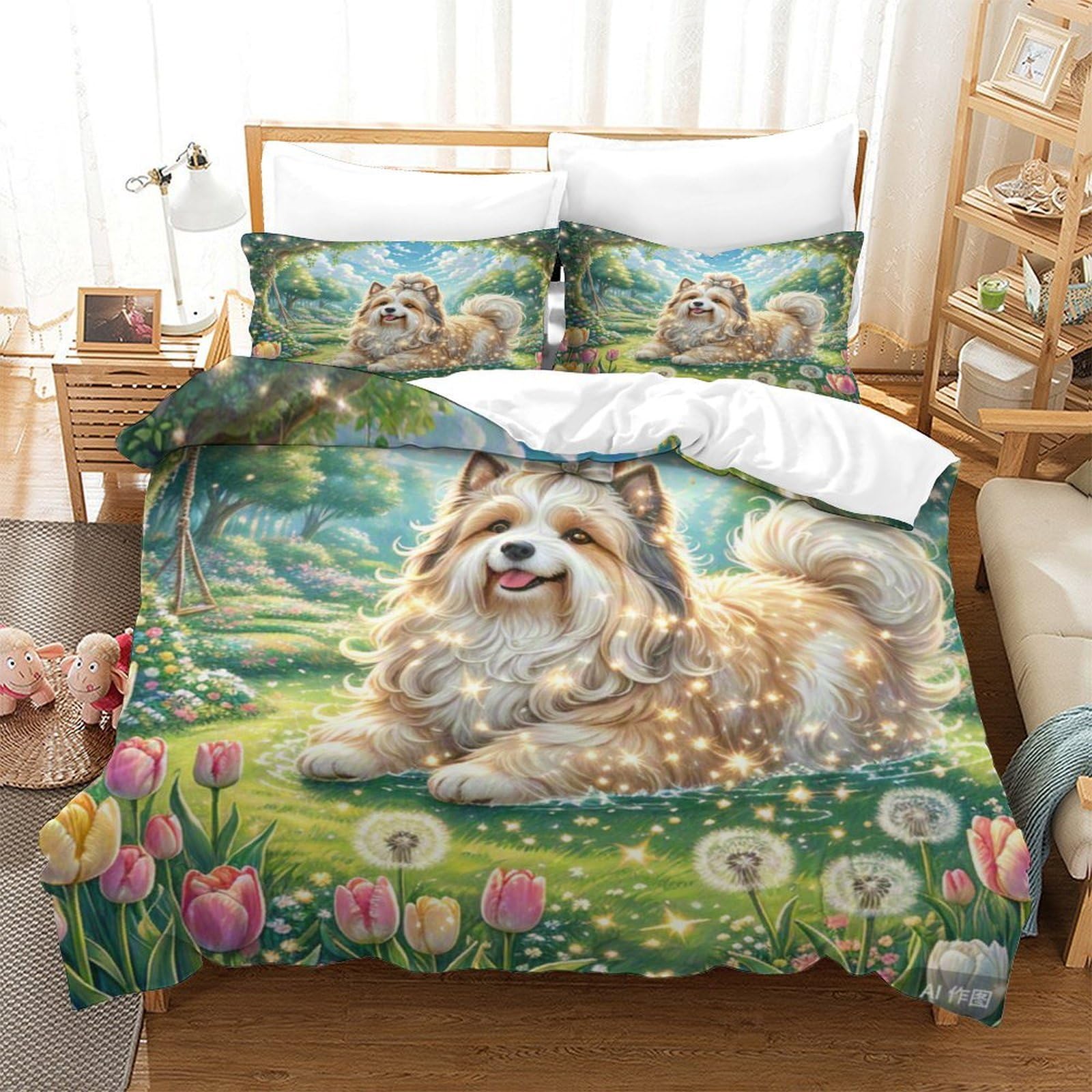 Housse de couette Shih Tzu 3D pour transformer la chambre des enfants et adolescents