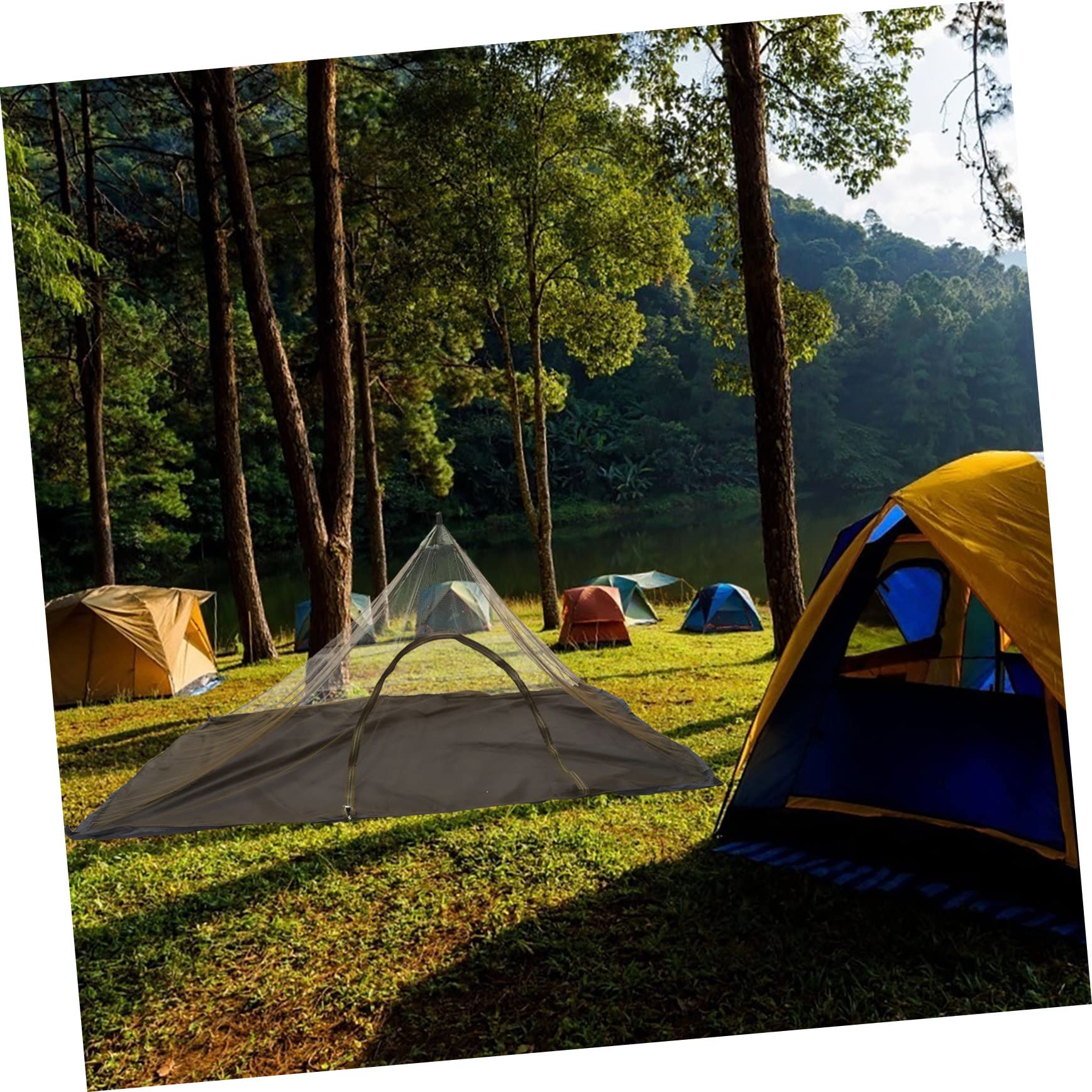 Luxshiny Tenda Zanzariera Portatile Singola Porta a Cerniera Verde