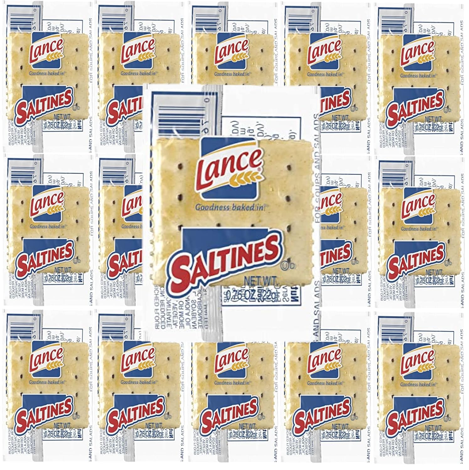 Saltine Crackers - Premium Individually Wrapped Packs, Salted Soda Cracker - Low Sodium and Fresh Snack Option (100 Pack)