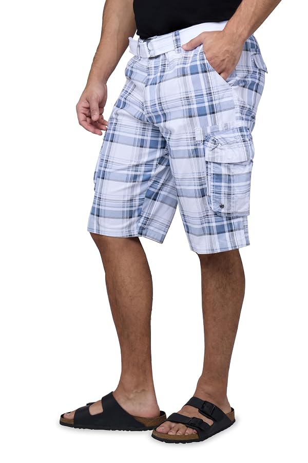 X RAY Mens Belted Cargo Shorts, Relaxed Fit Casual Knee Length 12.5" Cargo Shorts for Men (Big and Tall Shorts for Men) |Twill Tape - Black- 42 by X RAY - Used condition - Image 3