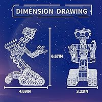Vista 3 de Johnny 5 Robot - Juego de construcción de cortocircuito, figuras de circuito abierto corto, modelo de robot, juguetes Johnny 5, juego