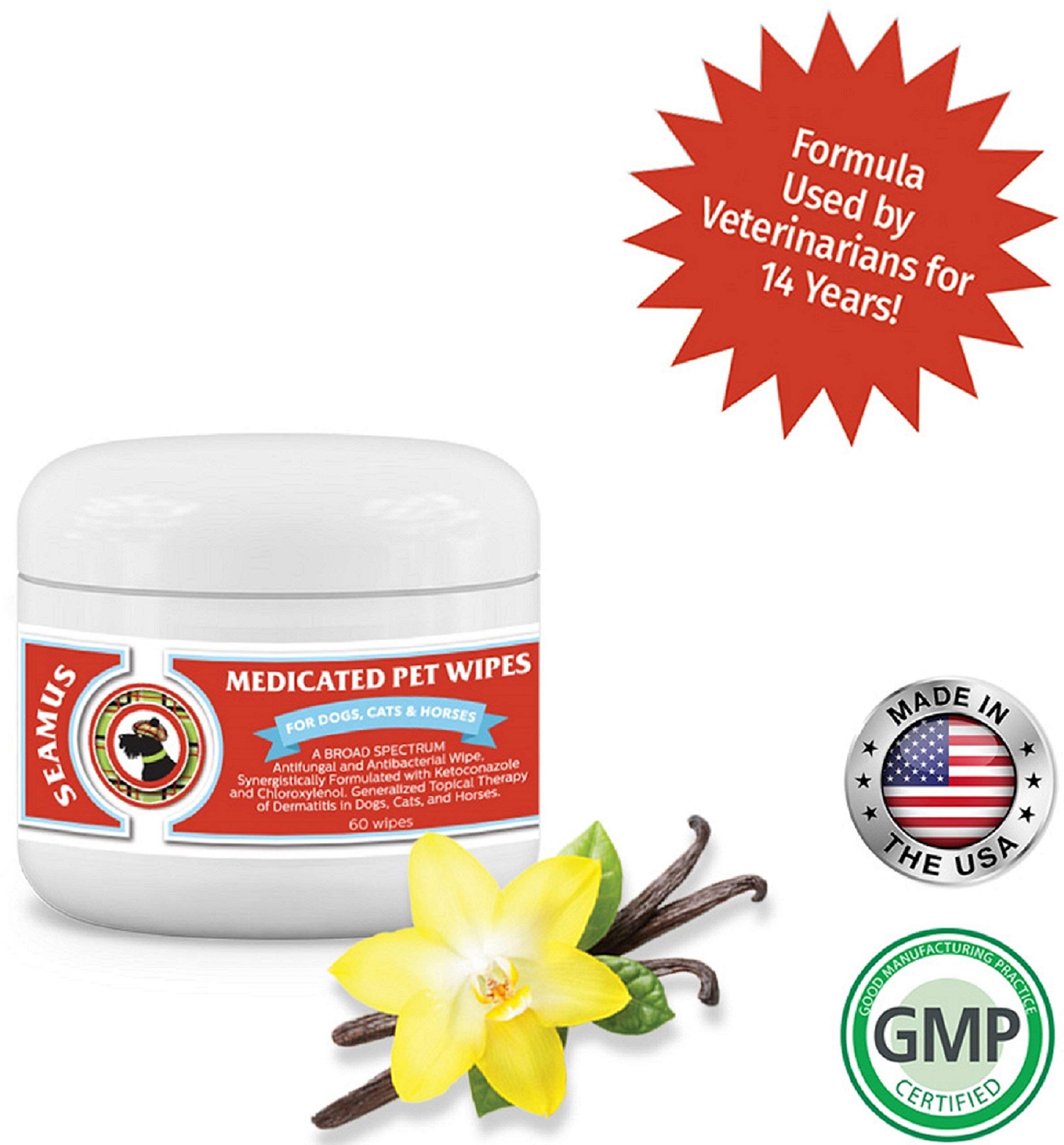 Seamus Medicated Pet Wipe Chlorhexidine and Ketoconazole A Water
