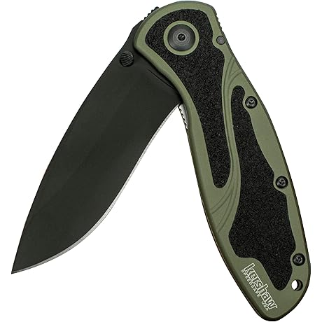Kershaw Blur Olive and Black Pocket Knife