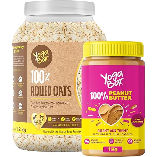 Yogabar Pure Peanut Butter Super Oats Premium Golden 100 Ro