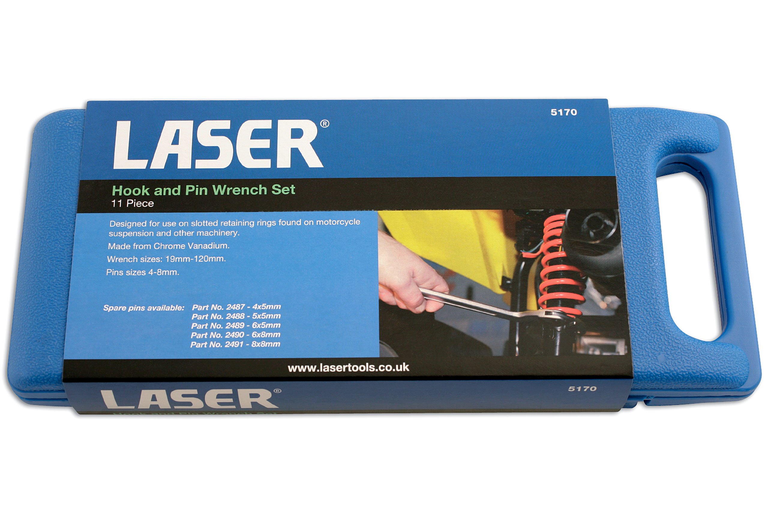 Laser 5170 - Juego de Llaves de Gancho (11 Piezas)
