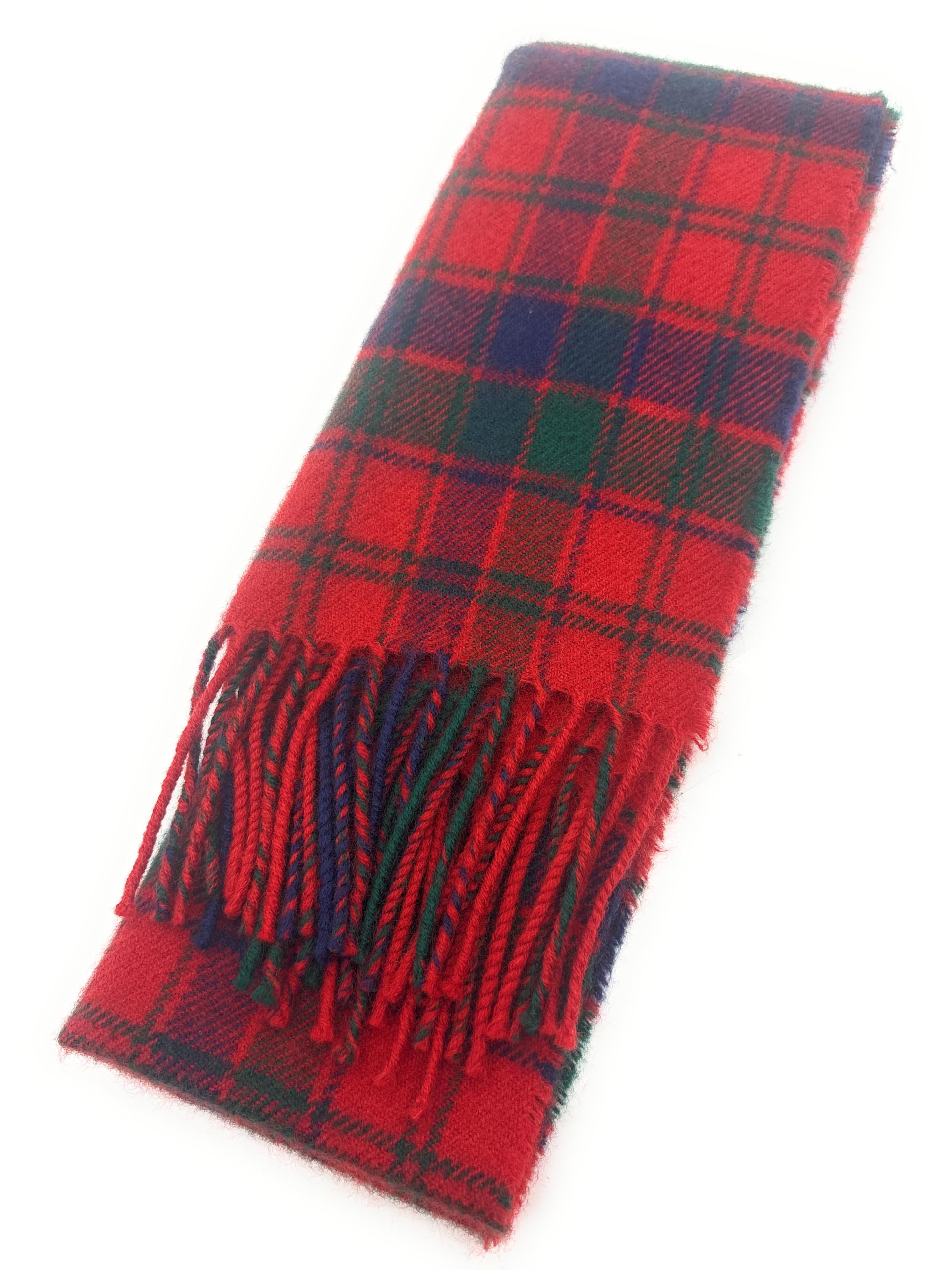 Scottish Essence Unisex Robertson Red Scottish Lambswool Tartan Scarf, Made In Scotland (Robertson Red)
